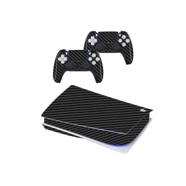 PS5-konsoll og kontrollerskin Sort