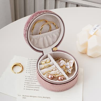 Mini Travel smykkeskrin Organizer Rosa