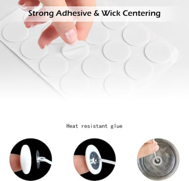 100-delers bomullslysveker med metallfliker Wicks-klistremerker for stearinlys DIY 20 cm