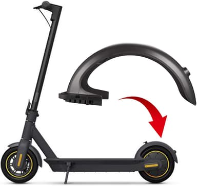 Ninebot Max G30 sprutbeskyttelse bak Sort