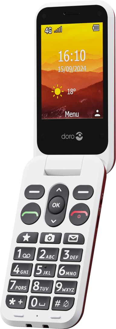 Doro Leva L31 mobiltelefon (rød)