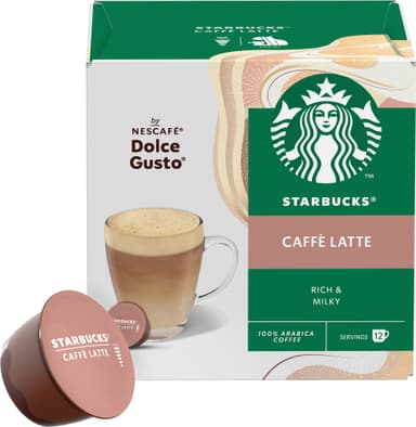 Starbucks Caffe Latte av NESCAFÉ Dolce Gusto kaffekapsler (12-pk)