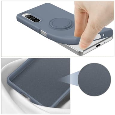 Til Sony Xperia 10 V Deksel Fingerring TPU - Svart