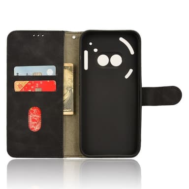 For Nothing Phone (2a) Lommebok-deksel Skin-Touch Deksel - Svart