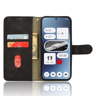 For Nothing Phone (2a) Lommebok-deksel Skin-Touch Deksel - Svart