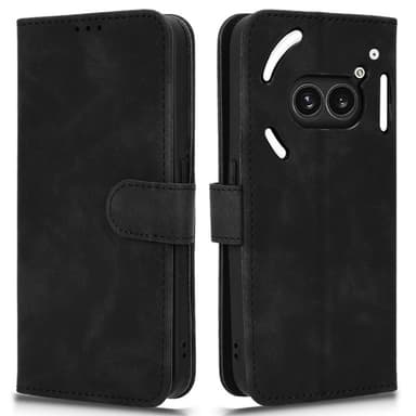 For Nothing Phone (2a) Lommebok-deksel Skin-Touch Deksel - Svart