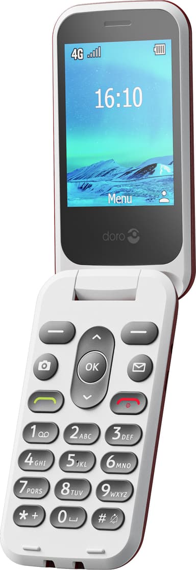 Doro 2881 mobiltelefon (rød)