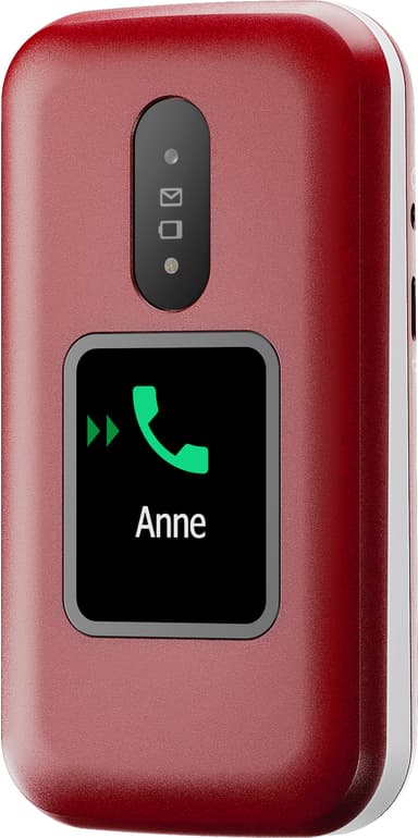 Doro 2881 mobiltelefon (rød)