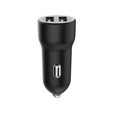 Billader med 2 USB-porter og 3,1 A - Svart