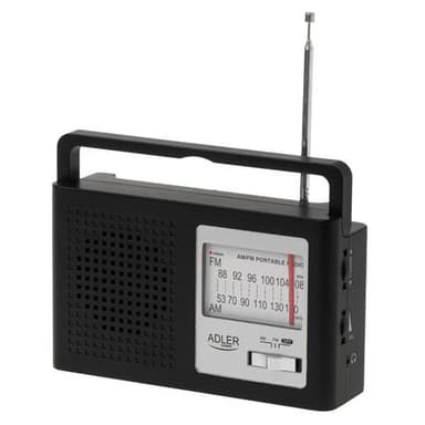 AM/FM-radio med teleskopantenne og jack-inngang