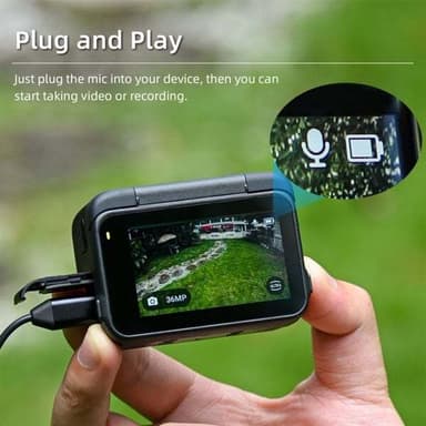 Mikrofon med USB-C-kontakt for Insta360 Ace - rundstrålende mikrofon