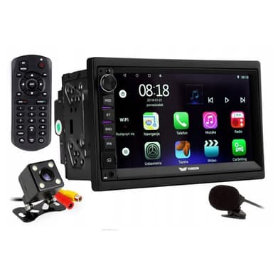 Vordon 7 bilradio med Bluetooth, navigasjonssystem og ryggekamera