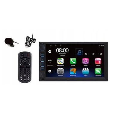 Vordon 7 bilradio med Bluetooth, navigasjonssystem og ryggekamera