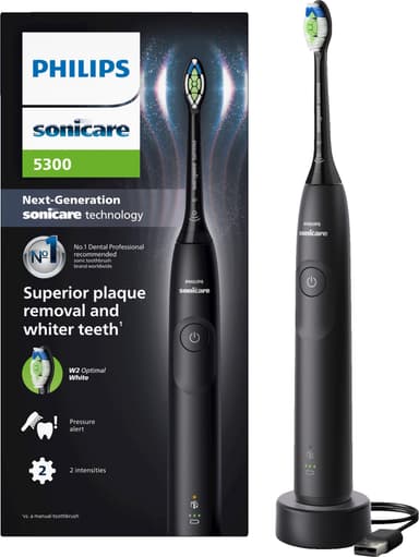 Philips Sonicare Series 5300 elektrisk tannbørste HX710101 (sort)