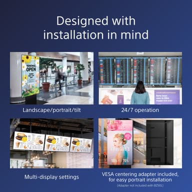 Sony 85" FW-85BZ40L 24/7 650 nits Signage