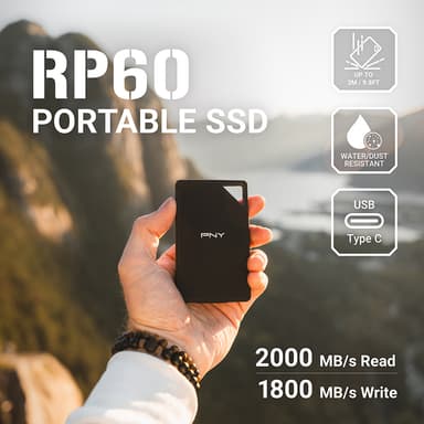 PNY RP60 Extreme Performance bærbar SSD 1 TB