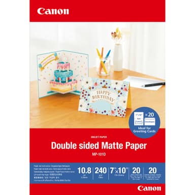 Canon MP-101D 7" *10" / 18x25cm dobbeltsidig matt fotopapir (20 ark)