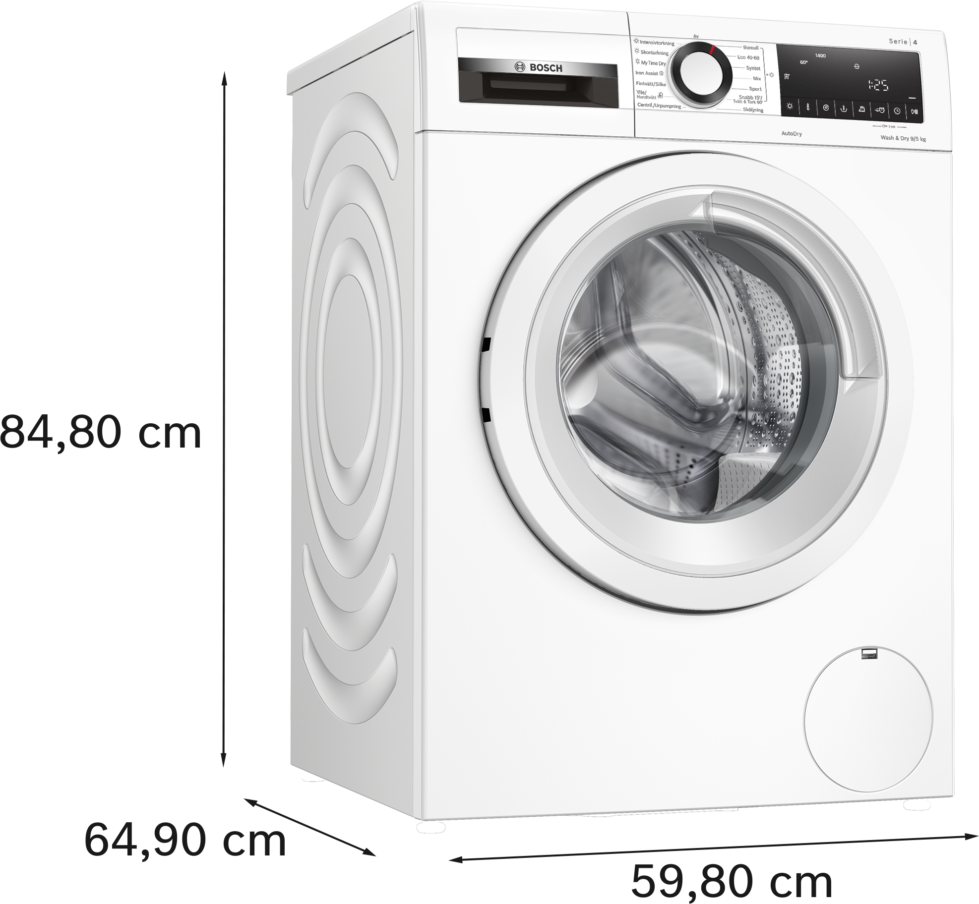Bosch WNA144VLSN Kombinert vask og tørk