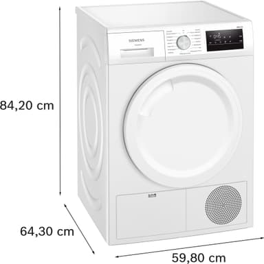 Siemens Tørketrommel WT43HVE6DN (Hvit)