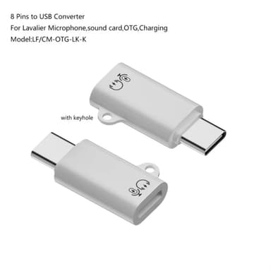 For iPhone kvinnelig lydadapter til USB-C mannlig OTG-omformer
