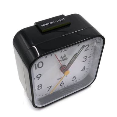 Analog Vekkerklokke Svart