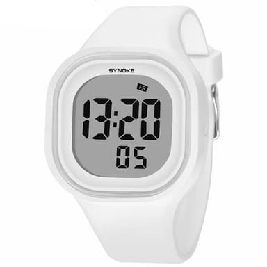Jelly Digital klokke med silikonarmbånd Hvit