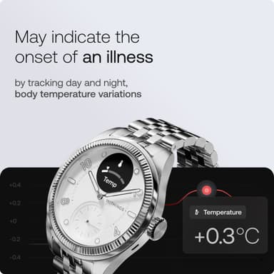 Withings ScanWatch Nova Brilliant hybridklokke 39mm (sølv)