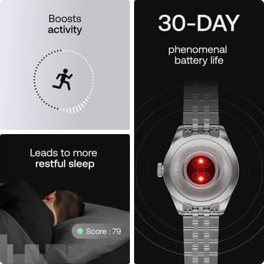 Withings ScanWatch Nova Brilliant hybridklokke 39mm (sølv)
