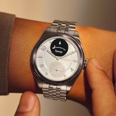 Withings ScanWatch Nova Brilliant hybridklokke 39mm (sølv)
