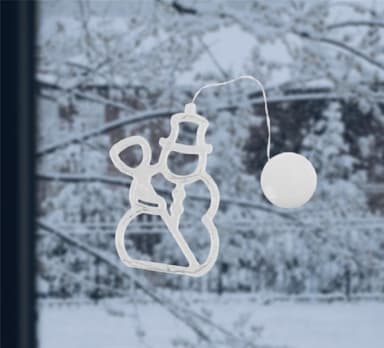LED-lampe for julen, Snømann
