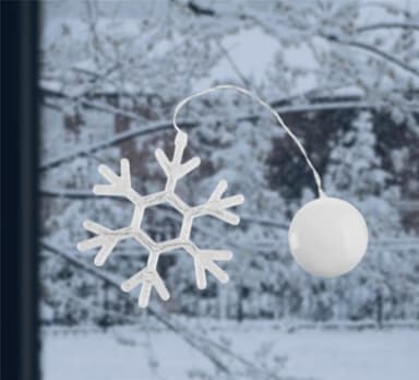 LED-lampe for julen, Snøflak