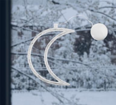 LED-lampe for julen, Måne