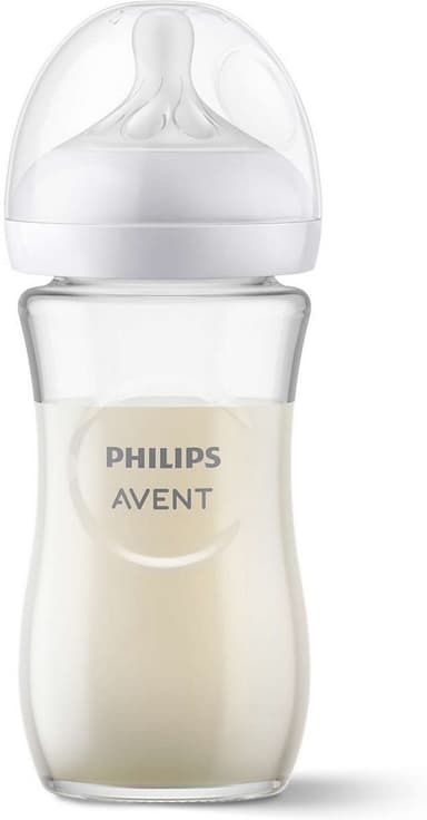Philips Avent SCY933/01 Natural Response tåteflaske i glass, 240 ml