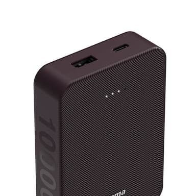 Hama Powerbank Colour 10 10000mAh USB-C+USB-A Plomme
