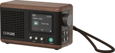 Pure Classic Mini bærbar digitalradio (sort kaffe/valnøtt)