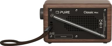 Pure Classic Mini bærbar digitalradio (sort kaffe/valnøtt)