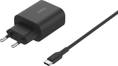 Belkin 3-in-1 Qi2 sammenleggbar lader med MagSafe (sort)