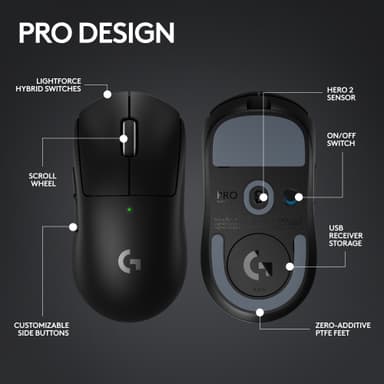 Logitech G Pro X Superlight 2 trådløs gamingmus (sort)