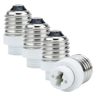 Lampeadapter for omformatering av 4x sett (E27 til G9)