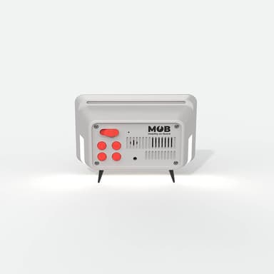 MOB Speaker Alarm Clock with Light TV Retro Grey