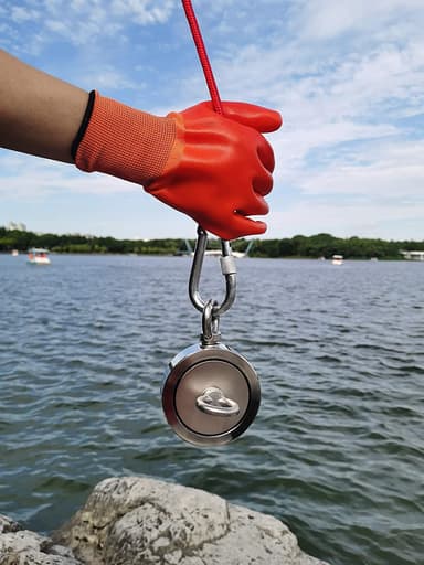 Neodymmagnet / fiskemagnet 65 kg klebekraft 10 meter tau