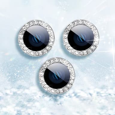 Kamerabeskyttelse med rhinestones 2-pak Sølv
