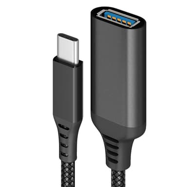 USB-C hann til USB 3.0 hunnadapter Sort 20 cm