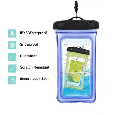 Flytende vanntett mobiltaske universalstørrelse blå 1 pack
