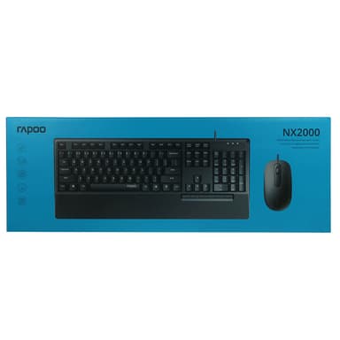 RAPOO Keyboard/Mice Set NX2000 Wired Black