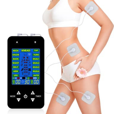 TENS muskelstimulator med 15 massasjemoduser Sort