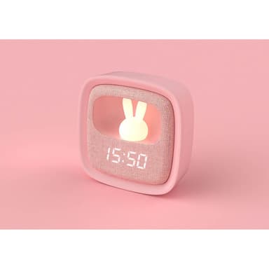 Vekkerklokke med Lys Billy Clock Rosa