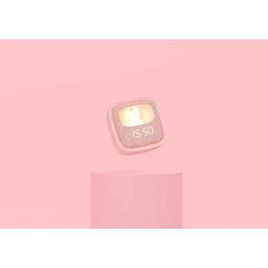 Vekkerklokke med Lys Billy Clock Rosa