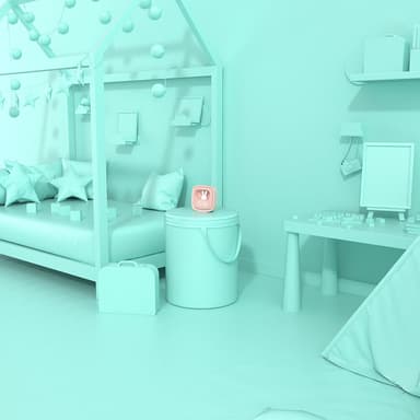 Vekkerklokke med Lys Billy Clock Rosa