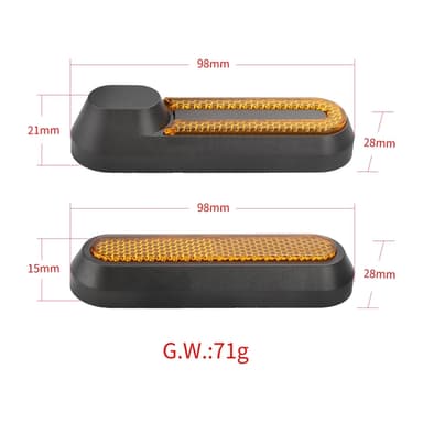 4-paknings reflekterende navdeksel for Xiaomi M365, PRO, PRO 2 og 1S - Beskyttelse og synlighet for elektriske scootere Oransje